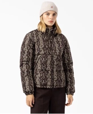 Женская куртка-пуховик Dickies Camden размер Large - змеиная кожа - Изображение 1 из 3