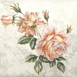 4 servilletas de papel de almuerzo individuales para decoupage y fiesta - rosas vintage - Imagen 1 de 4