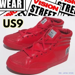VISION STREET WEAR Zapatillas Altas Rojas Años 90 De Colección US9 27 cm Corea Nuevas Raras - Imagen 1 de 10