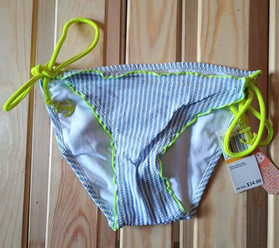 GB SM bikini bottom light blue white stripe new with tags made in indonesia  - Image 1 of 4