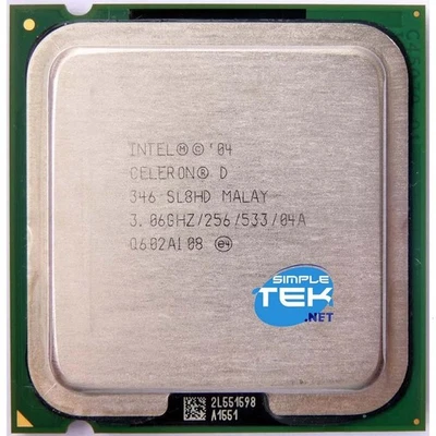 Procesador Intel Celeron D 346 SL9BR Socket T 3.06GHz LGA775 LGA Reacondicionado - Imagen 1 de 4
