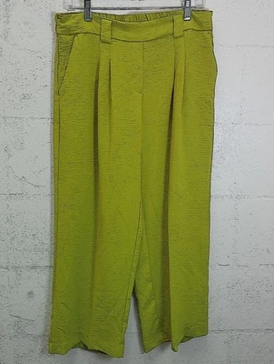 Haven & Blair Womans Lime Green Pullover Dress Pants Medium 1105-47 - Image 1 of 3