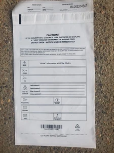 400Pcs 6"X9" Clear Bank Deposit Bags - Tamper Evident Security Bags - Cash Bags - Picture 1 of 12