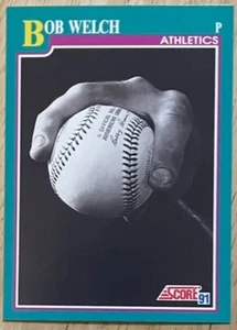 BOB WELCH, 1991 SCORE "SPLIT-FINGER" PITCH SAMMLERKARTE, WOW! - Bild 1 von 1