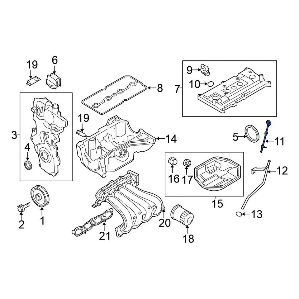 For Nissan NV200 2013-2021 Nissan 11140JD00A Engine Oil Dipstick - Image 1 of 1