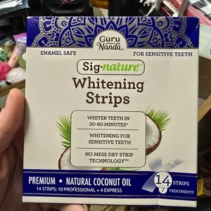 Guru Nanda Signature Whitening Strips 14 Strips 7 Treatments NIBS Exp 01-2026 - Picture 1 of 5