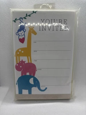 American Greetings Invitations, w Envelopes 20 Pack Zoo Animals - Image 1 of 2