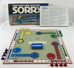 Sorry! Board Game Parker Brothers Slide Pursuit Game Complete 1972 Vintage - Picture 1 of 9