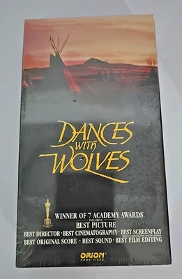Dances with Wolves VHS Kevin Costner, New Factory  Sealed 1990 181 Minutes - Image 1 of 4