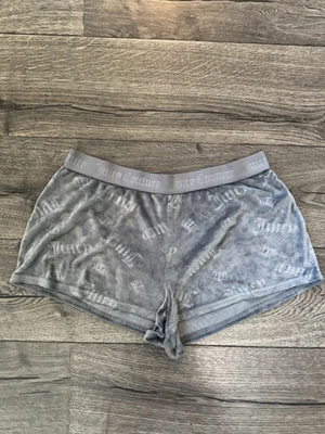 Juicy Couture Shorts Womens Large Gray Sleep Velour - Image 1 of 4