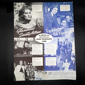 Ponds Cold Cream Advertisement 1940 Original Vintage Beauty Hollywood - Picture 1 of 5