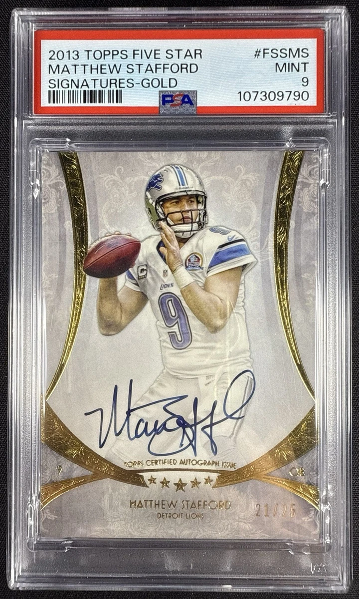 Matthew Stafford Autographed Football Sports Trading Cards