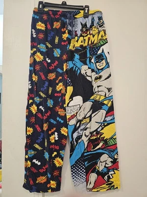 Batman Comic Style Men's Pajama Pants Size Medium 32/34 - Image 1 of 2