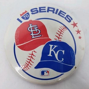 Prendedor de botón vintage serie I-70 Cardenales de San Luis Reales de Kansas City - Imagen 1 de 2