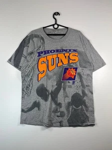 Vintage 90s Lee Sport Phoenix Suns NBA All Over Print T-Shirt Size L - Picture 1 of 4