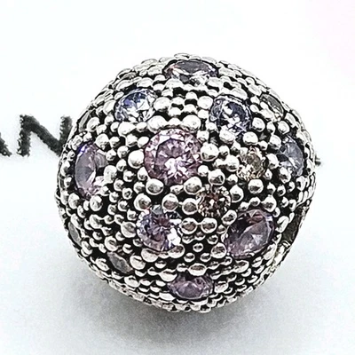 Pandora Charm Clip "Kosmische Sterne" 791286 Rosa Lila Zirkonia Silber Original  - Bild 1 von 4