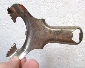 Vintage Elmer Johnson Belmond Iowa Werbung Metall Glas Öffnungswerkzeug, Dekor - Bild 1 von 4