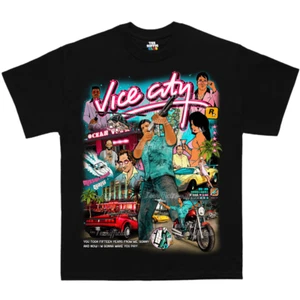 Vice City Retro T-Shirt – GTA 6 Miami Vice Gamer Tee | 80s Vintage Mafia - Picture 1 of 9