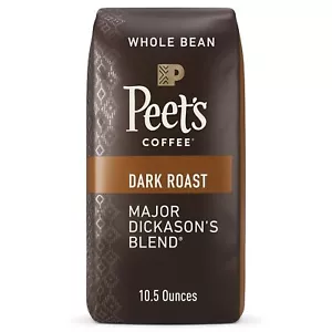 Peet's Coffee Major Dickason's Mezcla Tostado Oscuro Grano Entero Café Bolsa 10.5 OZ - Imagen 1 de 11