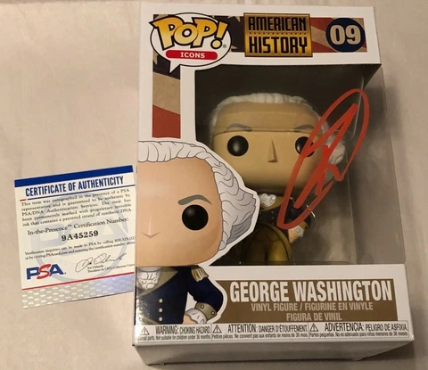 Robert O'Neill Hand Signed Autographed Funko Pop George Washington with PSA COA Cover