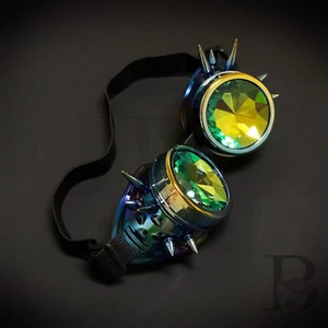 Steampunk Stachelbrille Kaleidoskop Kostüm Maskerade Zubehör [Regenbogen] - Bild 1 von 4
