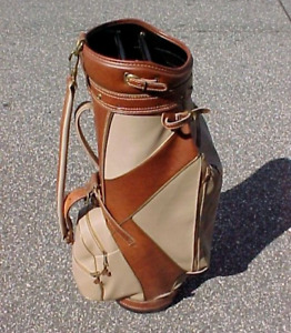 Vintage Hot Z Pro Group 9 1/2" Staff Cart Golf Club Bag w Snap-On Travel Cover