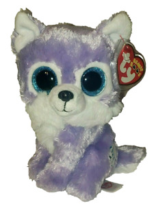 Ty Beanie Boo - IRIS the Wolf (6 Inch) Great Wolf Lodge Exclusive NEW MWMT