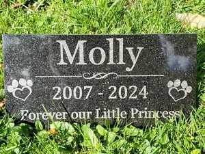 Pet Memorial Grave Stone Marker | Dog Cat Headstone | Tombstone Garden Gift t11 - Picture 1 of 7