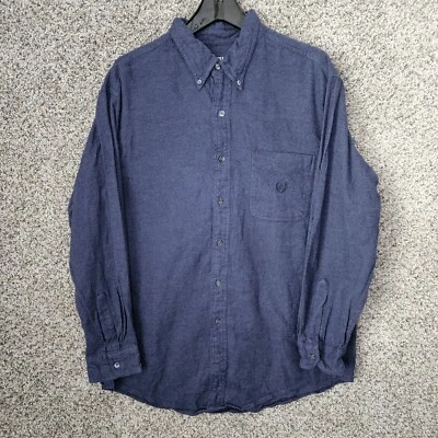Chaps Ralph Lauren Shirt Mens Large Blue Button Long Sleeve Flannel Casual - Image 1 of 4