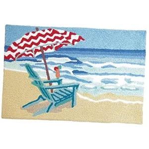 Beach Theme Rug Summer Rug Beach House Rug Mai Tai Coastal Rug Jellybean Rug - Picture 1 of 5