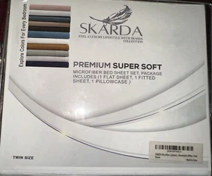 Skarda Microfiber Twin Bed Sheets 3 Piece One Flat One Fitted One Pillow Case - Picture 1 of 8