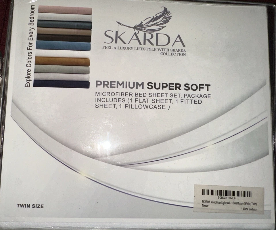 Skarda Microfiber Twin Bed Sheets 3 Piece One Flat One Fitted One Pillow Case  - Image 1 of 4