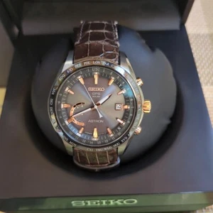Seiko Astron SBXB095 Titanium Ceramic Date Solar Analog Men's Watch Used - Picture 1 of 10