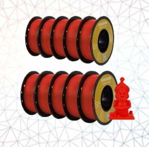 Nieuwe KINGROON 3D filament PLA Rood nieuwe rol a 1 kilo. - Afbeelding 1 van 3