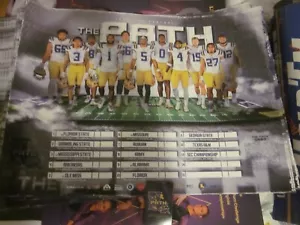 2023 LSU FOOTBALL SCHEDULE POSTER JAYDEN DANIELS JD5 HEISMAN WINNER ๐ฏ - Picture 1 of 4