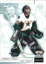 2002-03 UD Mask Collection #26 Marty Turco/Ron Tugnutt Dallas Stars