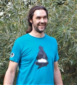 Handpan T-shirt Rastaman unisex blau/türkis - Bild 1 von 5