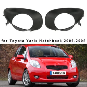 1 par de luces antiniebla cubierta parrilla embellecedor negro para Toyota Yaris 2006-2008 hatchback - Imagen 1 de 6