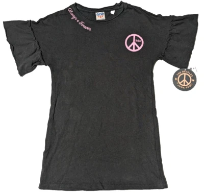 Vestido Camiseta THE BEATLES ALWAYS & FOREVER Meninas Pequeno 6/6x Preto Junk Food NOVO - Imagem 1 de 4