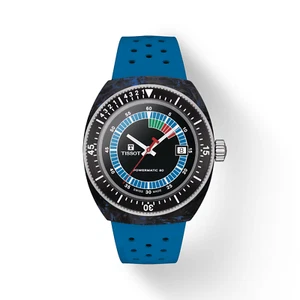 *BRANDNEU* Tissot Sport Sideral schwarzes Zifferblatt blaues Band Herrenuhr T1454079705701 - Bild 1 von 6