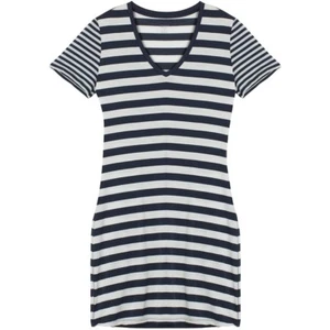 Vestido Icebreaker para mujer Tech SS V a rayas (M) Almirante/Nieve - Imagen 1 de 1