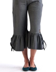 Matilda Jane Steely Big Ruffles Pants Size Small Gray - Picture 1 of 12