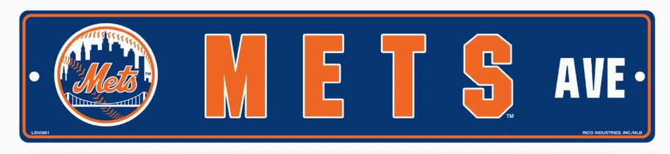 New York Mets  Team Color Street Sign Décor 5" x 24" - Image 1 of 1