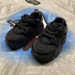 Sz 5C Nike Huarache Run TD Toddler/Triple Black 704950-016 Sneakers