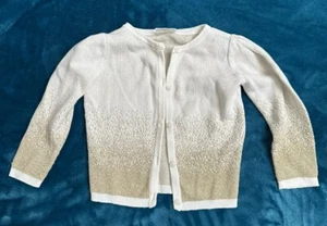 Size 2T CRAZY 8 Girls Gold Shimmer Button Cardigan - Picture 1 of 3