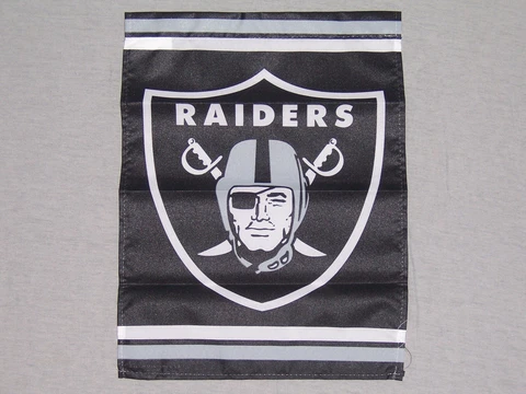 OAKLAND RAIDERS  10X14 garden pole flag new superior quality GENUINE NFL Lic us Cover