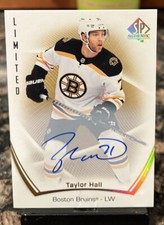 2021-22 UD SP Authentic TAYLOR HALL Gold Limited On Card Auto Bruins Rare