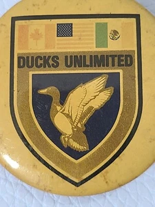 Patos Ilimitado Pinback Botón Envejecido Desgasteado Retro Pato Bandera PUEDE EE. UU. MEX De Colección - Imagen 1 de 11