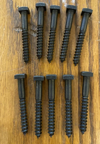 1/4 X 2 Lag Bolt Antique Square Head Steel  Black Oxide Free Shipping Cover