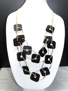 CHICO’S Women’s Jewelry Adjustable Leather Multi Strand Necklace NEW - Picture 1 of 6